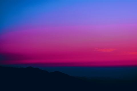 黄昏时的山, 自然, 户外, 天空, 地平线, 建设, 体系结构, 塔