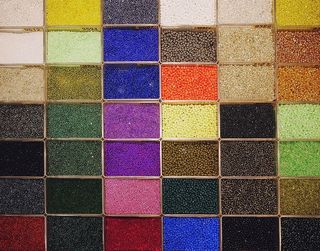 珍珠，珠宝，珠宝，工艺品，多色，选择，变化，全框架