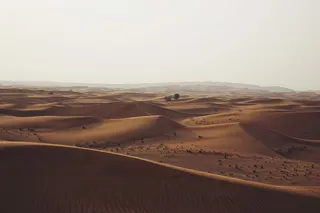 沙漠沙丘航空摄影
