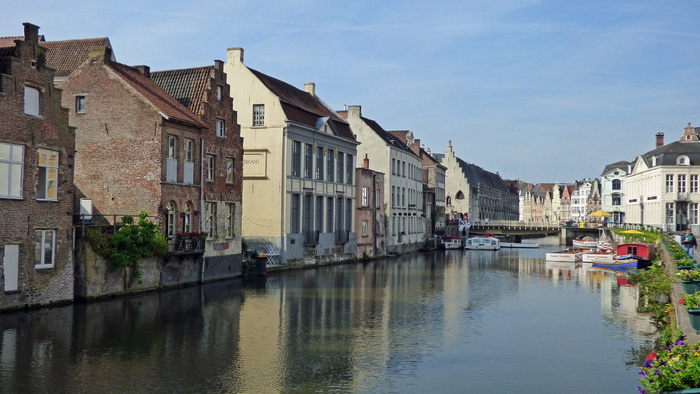 比利时根特，建筑，运河，历史，城镇，gent，建筑外观