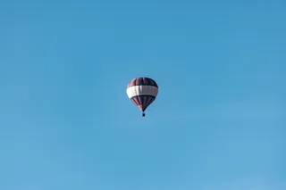 蓝色、红色、气球、极简主义、天空、天堂、飞行、冒险