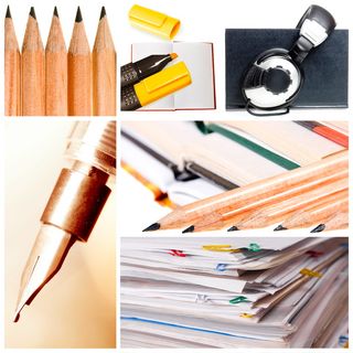 con2011，静物画，桌子，纸，室内，无人，书写工具