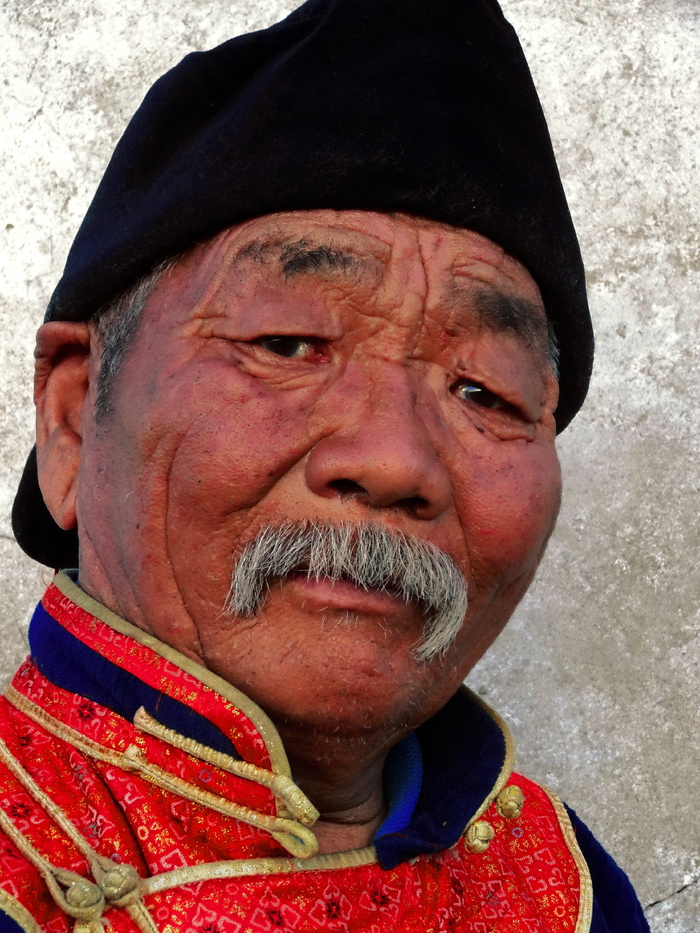 蒙古，旅行，游牧，戈壁滩，草原，老人，迪尔，肖像