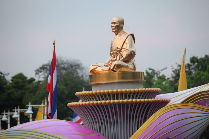 佛陀、黄金、僧侣、雕像、泰国、wat、phra dhammakaya、寺庙