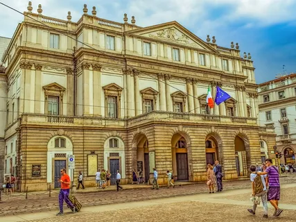 teatro alla scala、剧院、建筑、建筑、地标、立面、旅游、旅游