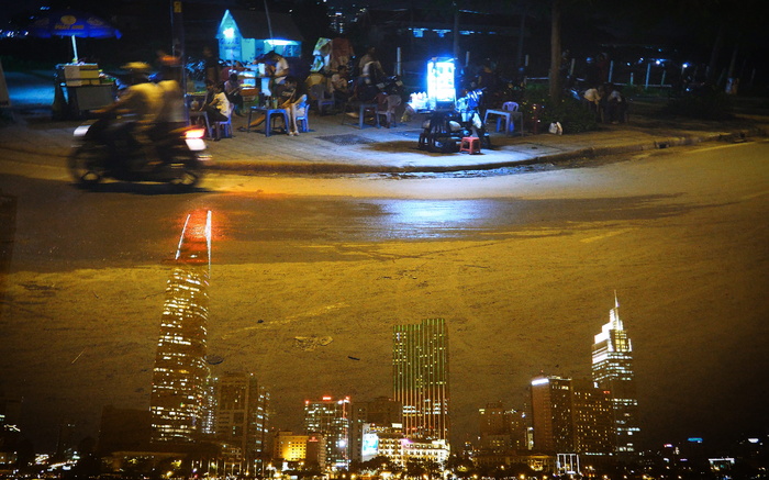 越南胡志明市，城市，城市景观，街道，摩托车，hcmc，城市生活