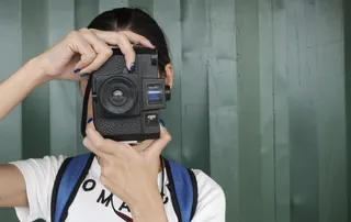 人物，女人，相机，女孩，模糊，休闲，特写，女性