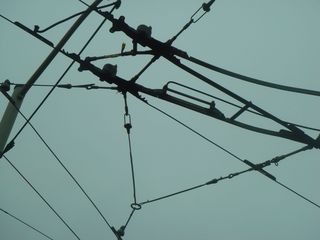 美国，旧金山，电力，电力，电线，城市，天空，低角度视图