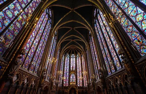 教堂，大教堂，哥特式，建筑，宗教，圣沙佩尔，巴黎，法国