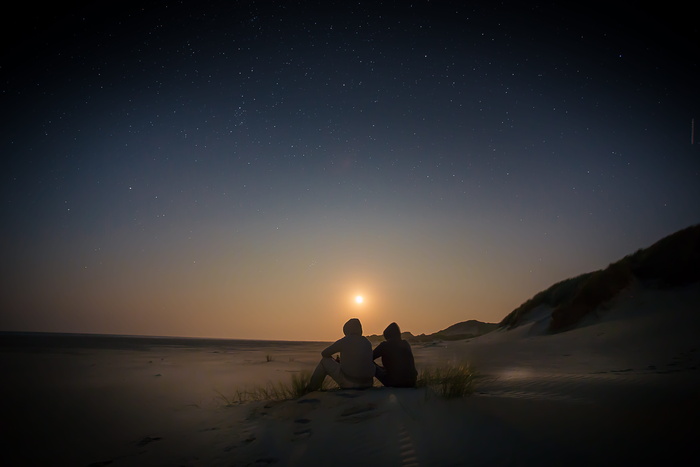恒星，星系，空间，天文学，夜晚，黑暗，夜晚，日落