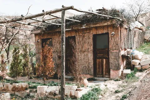 Photograph of a Wooden Shabby House Photograph of a Wooden Shabby House