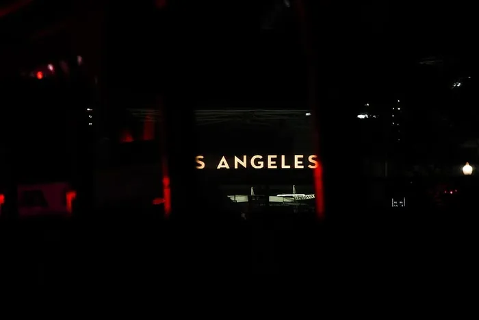 美国,洛杉矶,加州银行体育场,灯光,霓虹灯,标志,夜晚,文字 美国,洛杉矶,加州银行体育场,灯光,霓虹灯,标志,夜晚,文字