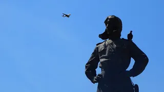 pokryshkin，飞行员，飞机，胜利，鸽子，天空，蓝色，晴朗的天空