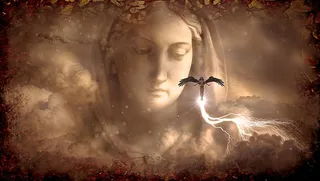 闪电，女性，天使，图形，壁纸，天使，幻想，女性