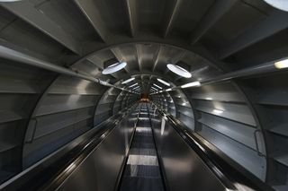 灯光、隧道、远离、管道、无限、建筑、室内、前进之路