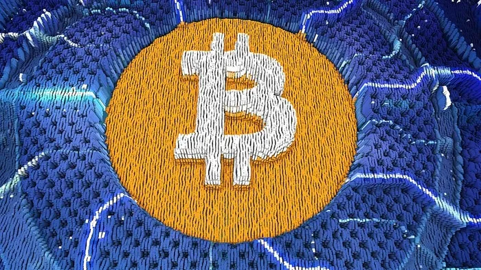 背景、摘要、纹理、模板、加密货币、比特币、设计、黄金