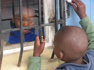 乡镇，南非，内部，户外，贫困，儿童，童年，真实的人