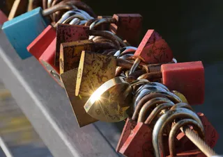 爱情城堡，心，象征，浪漫，闪亮，爱情，金色，感觉