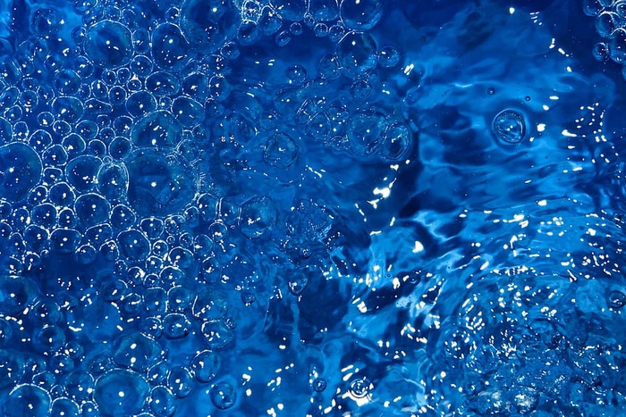 背景，蓝色，气泡，干净，清晰，特写，特写