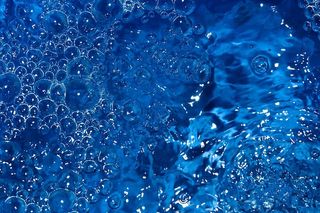背景，蓝色，气泡，干净，清晰，特写，特写