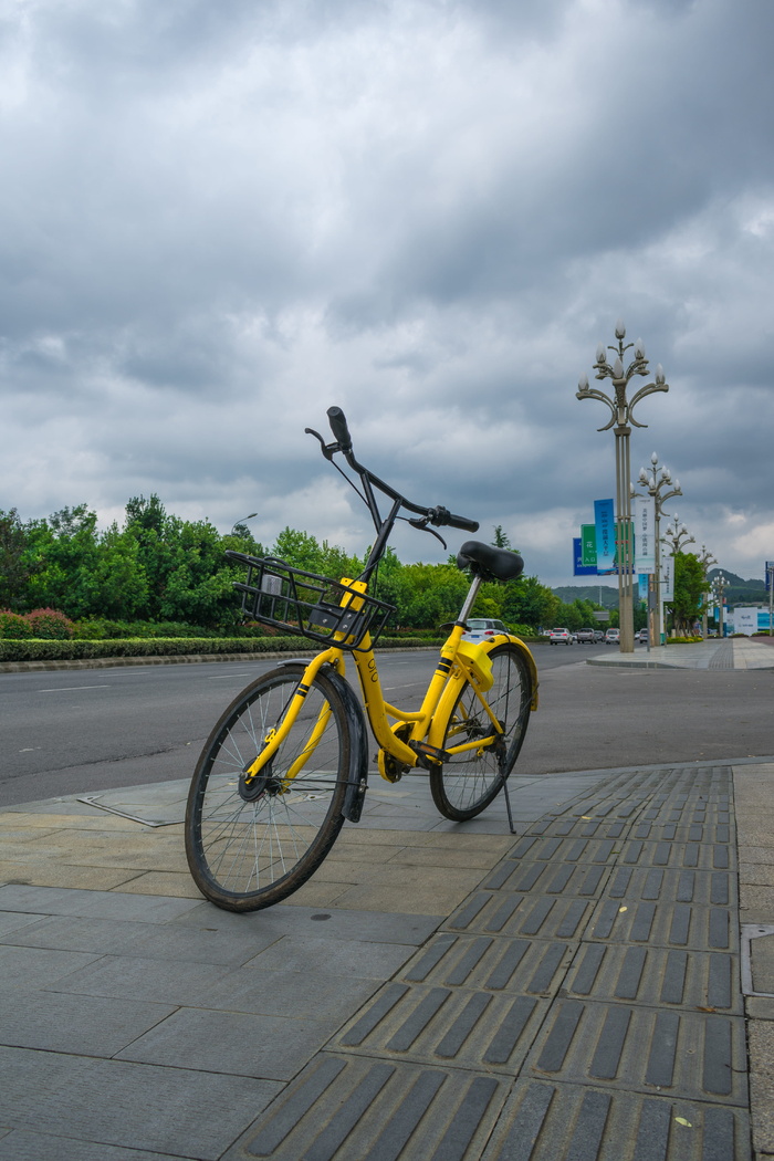 ofo，小黄车，共享自行车，自行车，ofo共享自行车，共享经济，街道，自行车