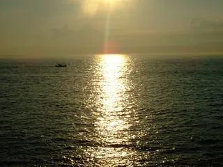 韩国，济州，日落，海洋，水，天空，云，户外