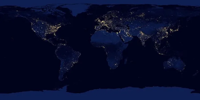地球、nasa、地球、地图、夜晚、天空、海洋、城市的照片