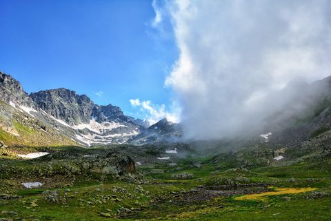 自然，景观，卡卡，景观自然，草，山，绿色，和平