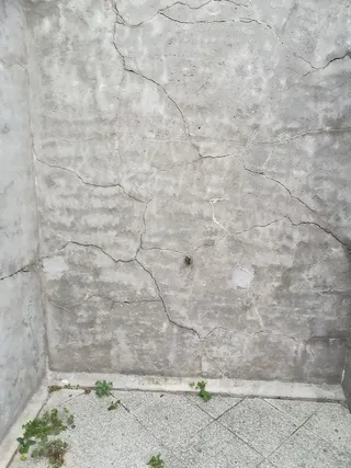 裂缝，墙壁，灰色，墙壁-建筑特征，建筑，无人，建筑结构，白天