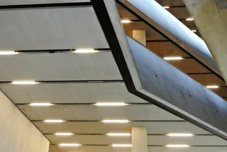 混凝土、内部、光滑、朴素、现代、野蛮、照明、天花板