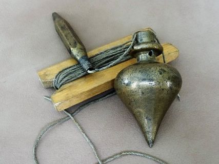 工具、铅锤、签字、室内、无人、高角度视图、特写、静物