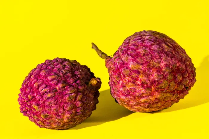 荔枝、水果、热带、红色、食品和饮料、摄影棚拍摄、健康饮食、食品