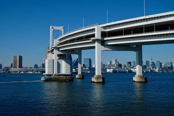 桥, 海, 船, 旅行, 湾区, 蓝色, 白色城市, 建筑