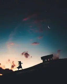 黎明,自然,天空,人,背光,云,新月,黑暗 黎明,自然,天空,人,背光,云,新月,黑暗