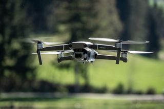 四旋翼机的选择性聚焦照片