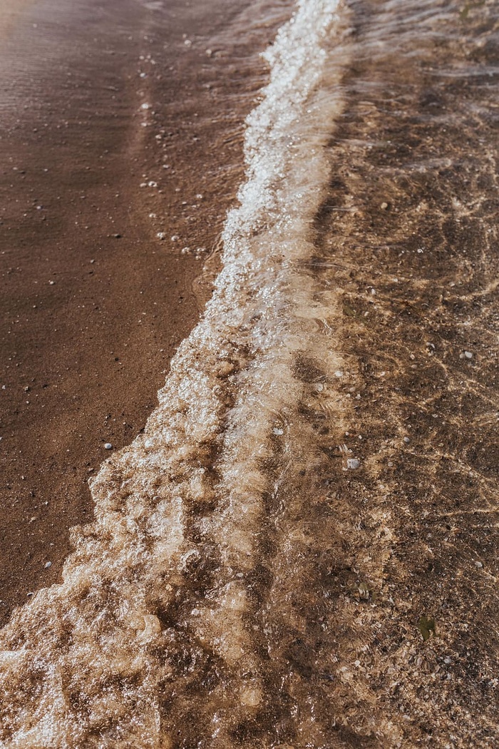 沙滩上的海浪