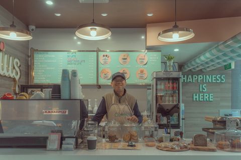 澳大利亚，查茨伍德，宽，咖啡馆，商店，绿色，青色，街道