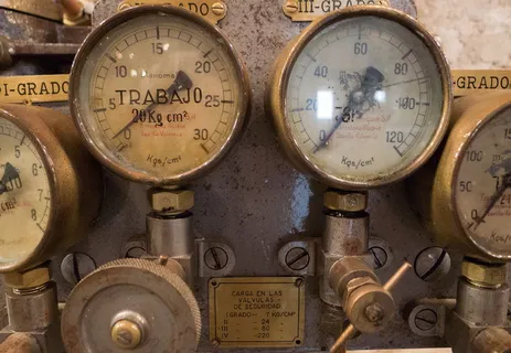 压力，指示器，机械，测量，机器，金属，工业，机器