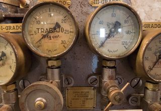 压力，指示器，机械，测量，机器，金属，工业，机器