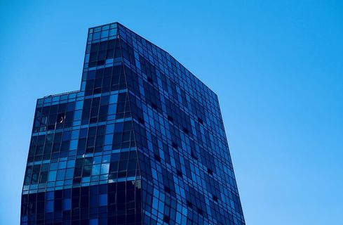 美国，纽约，纽约，像素，块，窗口，蓝色，闪耀