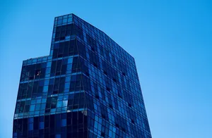 美国，纽约，纽约，像素，块，窗口，蓝色，闪耀