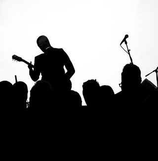 人的轮廓，轮廓，人，人，人群，乐器，音乐家，观众