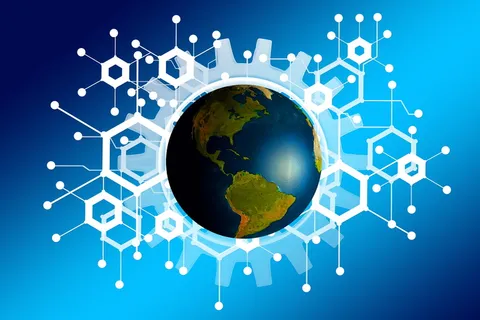 网络、地球、区块链、全球、数字化、通信、全球、手 网络、地球、区块链、全球、数字化、通信、全球、手