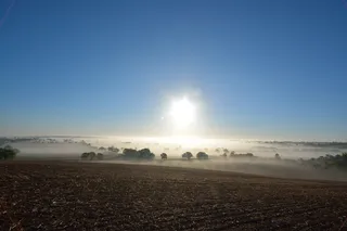 英国，霍克诺顿，上午，英国，科茨沃尔德，太阳，菲利兹，雾