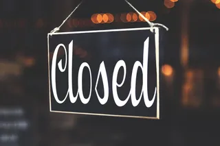 封闭标志的选择性聚焦摄影