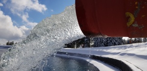 水道、水景、冷却、水、水滴、水力、雪、冬季