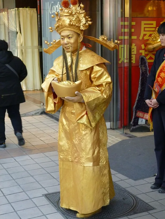 男人，哑剧，人类，中国，黄金，北京，表演艺术，演员