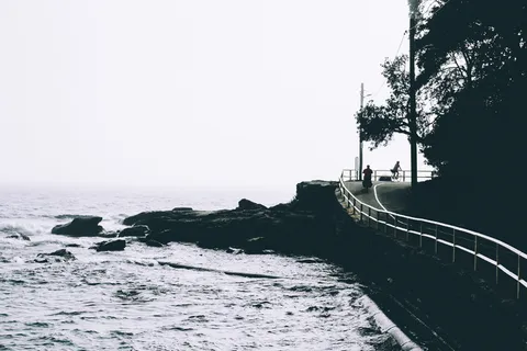 澳大利亚，曼利海滩，海洋，雾，海滩，海岸，水，悉尼