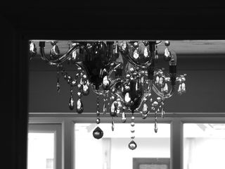 室内，房屋，装饰，枝形吊灯，单色，动态，黑色，白色