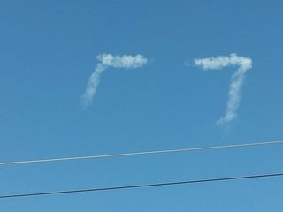 罕见的云，云，时髦的云，云-天空，天空，蒸汽痕迹，蓝色，烟雾-物理结构